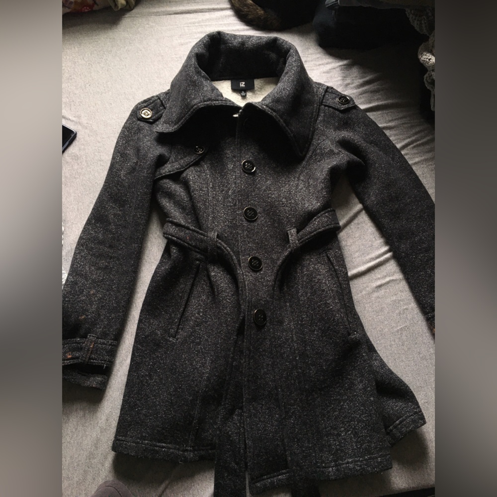 Dark grey pea coat